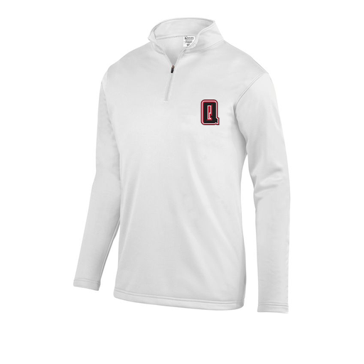 [FOLQFFWH-AS-LOGO2] Decker Men's FlexFleece 1/4 Zip (Adult S, White, Logo 2)