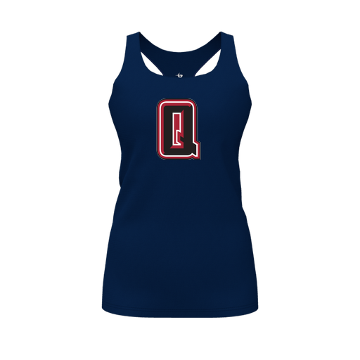 [CUS-DFW-RCBK-PER-NVY-FYS-LOGO2] Racerback Tank Top (Female Youth S, Navy, Logo 2)