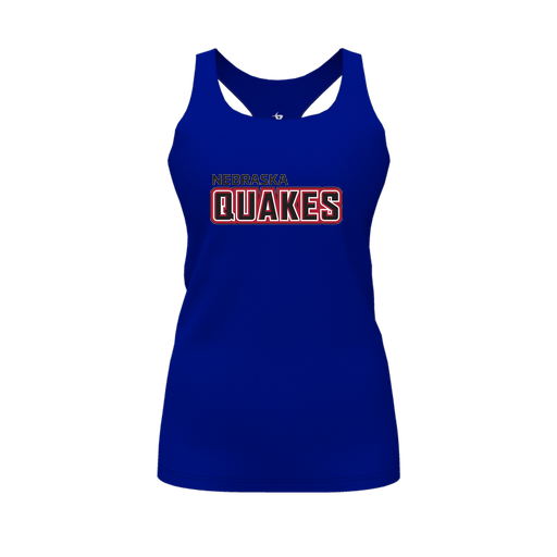 [CUS-DFW-RCBK-PER-RYL-FYS-LOGO1] Racerback Tank Top (Female Youth S, Royal, Logo 1)