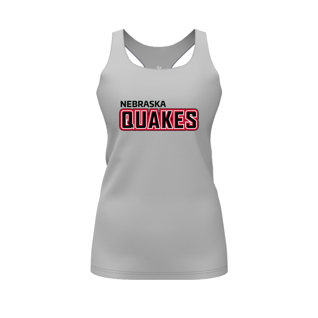 [FT0TRBGY-FYS-LOGO1] Decker Racerback Tank Top (Gray, Female Youth S, Logo 1)