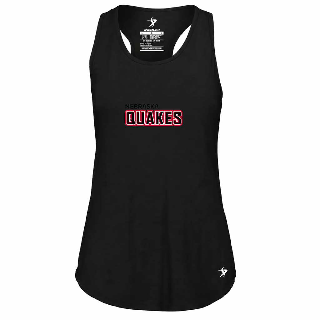 [FT0TUBBK-FAXS-LOGO1] Decker Women's Tri-Blend Tank Top (Female Adult XS, Logo 1)