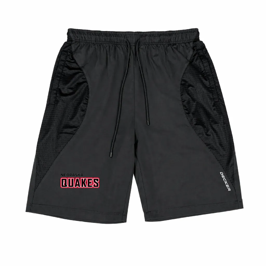 [CUS-DFW-SHOR-PER-CRV-BLK-YXXS-LOGO1] Decker Shorts (Curve Shorts) (Youth XXS, Logo 1)