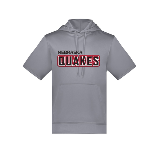 [6871.059.S-LOGO1] Men's Dri Fit Short Sleeve Hoodie (Adult S, Gray, Logo 1)
