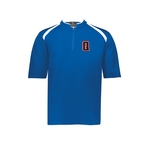 [229581-AS-RYL-LOGO2] Men's Dugout Short Sleeve Pullover (Adult S, Royal, Logo 2)
