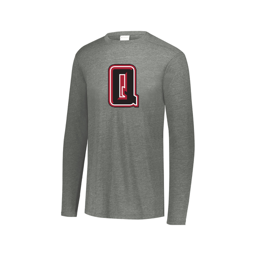 [FTLCUBGY-AXS-LOGO2] Decker Men's Tri-Blend T-Shirt - Long Sleeve (Adult XS, Gray, Logo 2)