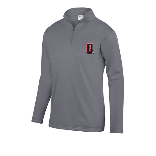 [FOLQFFGY-AS-LOGO2] Decker Men's FlexFleece 1/4 Zip (Adult S, Gray, Logo 2)