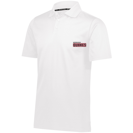 [222568.005.S-LOGO1] Men's Prism Polo (Adult S, White, Logo 1)