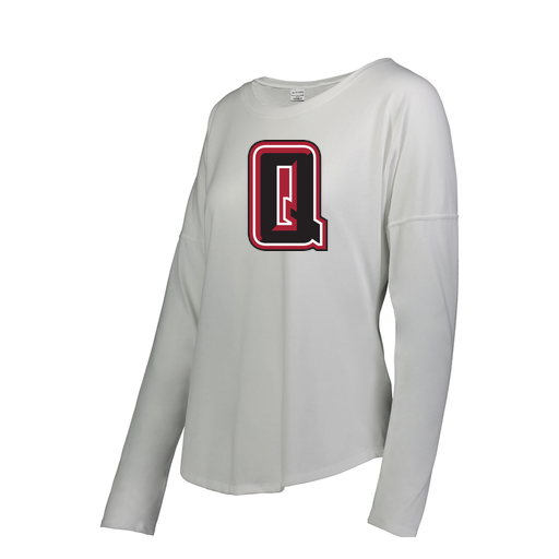 [3077.005.S-LOGO2] Ladies LS Ultra-blend T-Shirt (Female Adult S, White, Logo 2)