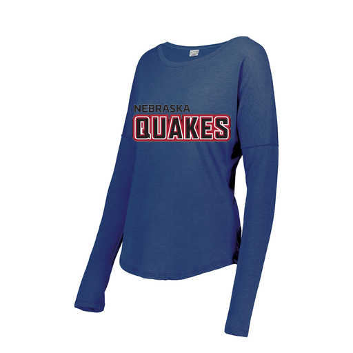 [FTLCUBRY-FAS-LOGO1] Decker Women's Tri-Blend T-Shirt - Long Sleeve (Female Adult S, Royal, Logo 1)