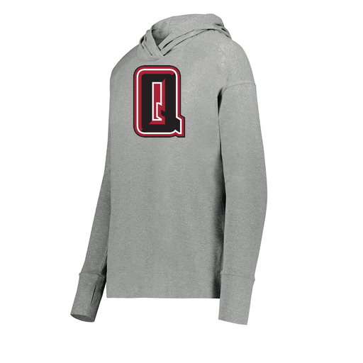 [222798-SIL-FAXS-LOGO2] Ladies Ventura Thin Knit Hoodie (Female Adult XS, Silver, Logo 2)
