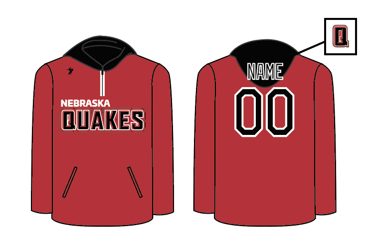 Nebraska Quakes - 9U Buchanan - 1/4 Zip Hoodie