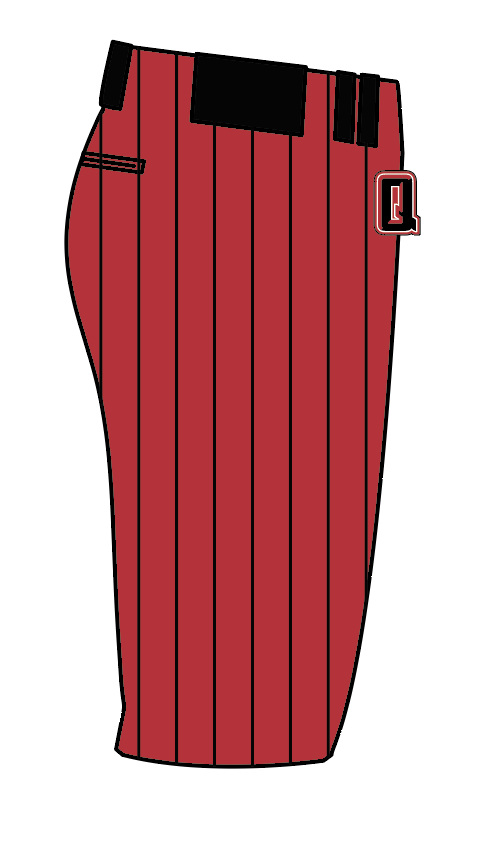 Nebraska Quakes - 9U Buchanan - Red Pinstripe Softball Pants